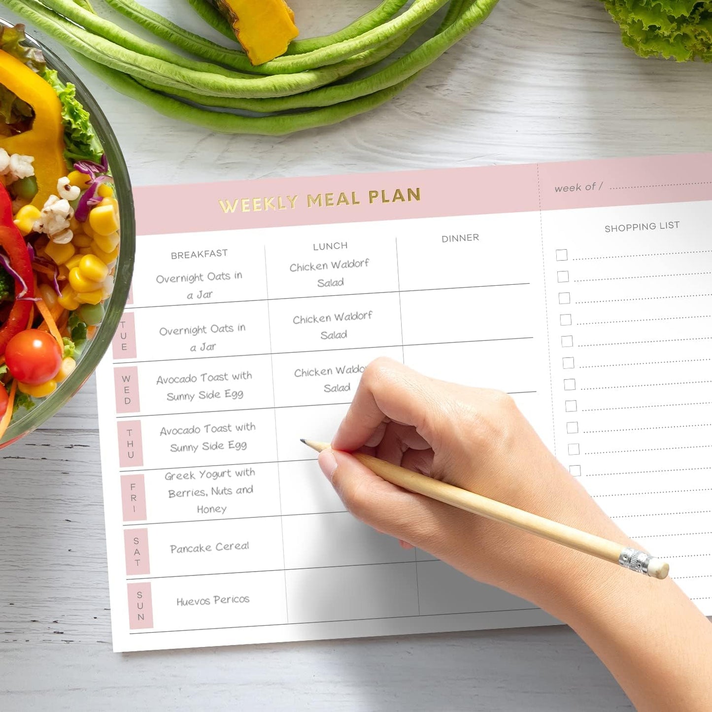 Sweetzer & Orange Weekly Meal Planner and Grocery List Magnetic Notepad. Teal 10x7” Meal Planning Pad with Tear Off Shopping List. Plan Weekly Menu Food for Weight Loss or Dinner List for Family!