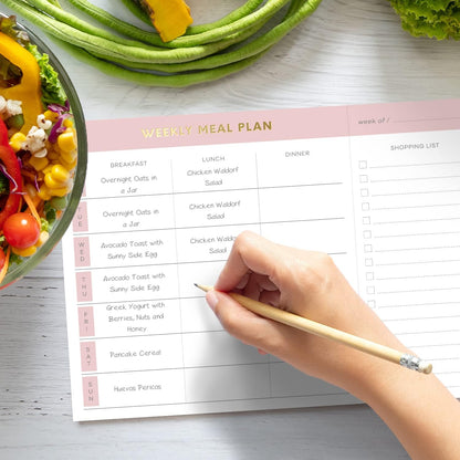 Sweetzer & Orange Weekly Meal Planner and Grocery List Magnetic Notepad. Teal 10x7” Meal Planning Pad with Tear Off Shopping List. Plan Weekly Menu Food for Weight Loss or Dinner List for Family!