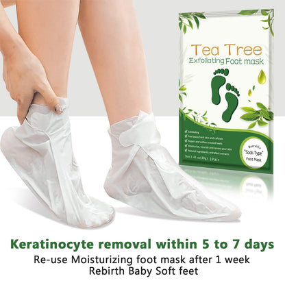 Foot Peeling Mask 5 Pack, Foot Peel Mask Remove Dead Skin, Rough Callus and Cracked Heels, Dry Skin Moisturizer for Soft and Smooth Baby Touch Feet (Lavender)