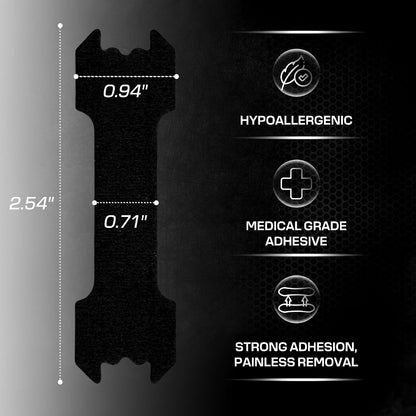 Performance Nose Strips for Breathing (60 Count) - Oil & Sweat Proof Adhesive - Athletic Nasal Strips for Snoring & Sleeping - Black, Wide, Universal Fit, Extra Strength Snoring Solution for Sleep