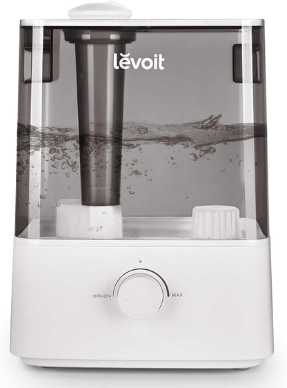 LEVOIT Humidifiers for Bedroom Large Room Home, (6L) Cool Mist Top Fill Essential Oil Diffuser for Baby & Plants, Smart App & Voice Control, Rapid Humidification & Auto Mode - Quiet Sleep Mode, Gray