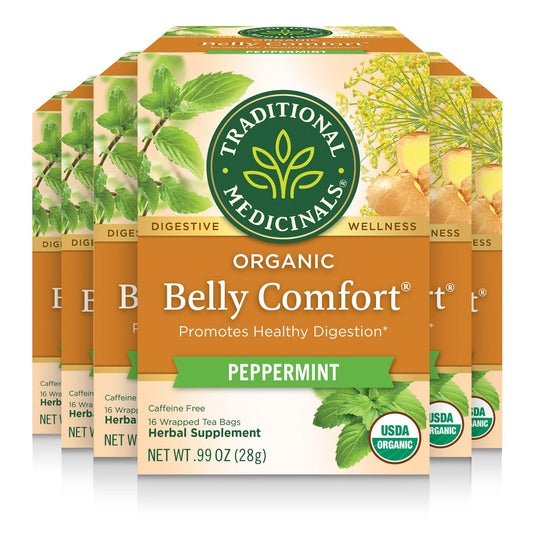 Traditional Medicinals Organic Belly Comfort Peppermint, 96 Tea Bags