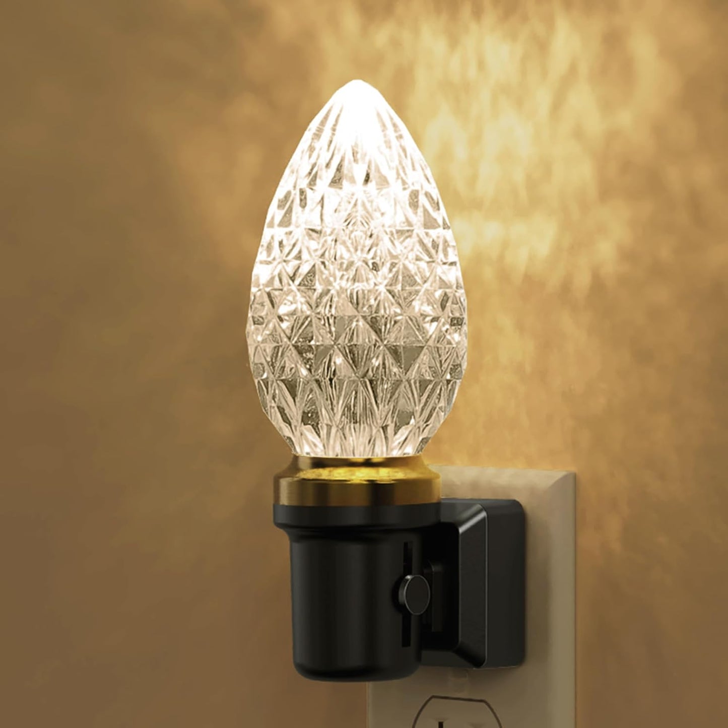 L LOHAS LED Night Light, Dimmable Night Lights Plug into Wall, Automatic Night Lights Plug in with Auto Light Sensor,Adjustable Brightness Amber LED Night Light, for Bedroom Hallway Home Decor
