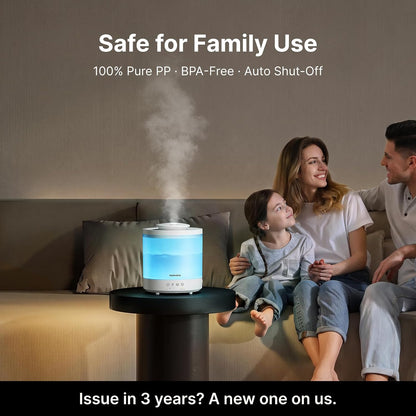 Homvana Humidifiers for Bedroom, Large Room, 1.5L Top-Fill, 2 Packs