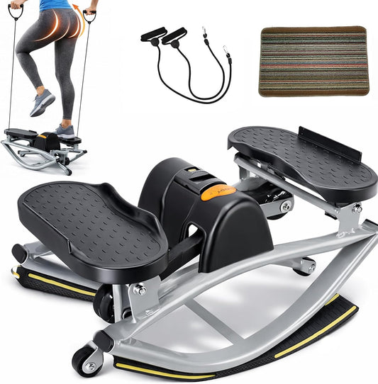Rock Stepper, Rock Stepper Side to Side Exercise Machine for Home – 310 lbs Capacity Quiet Lateral Rocking Stepper with Digital Monitor, Low-Impact Glute Trainer, Compact No Assembly Required