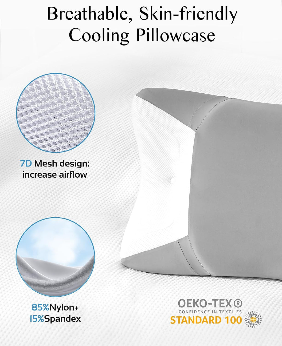 CPAP Pillow for Sleeping, HSA/FSA Sleep Apnea Pillow for All CPAP Masks Users to Reduce Air Leaks, Masks Pressure, Memory Foam with Cooling & Breathable Pillowcase for Side Back Sleeper