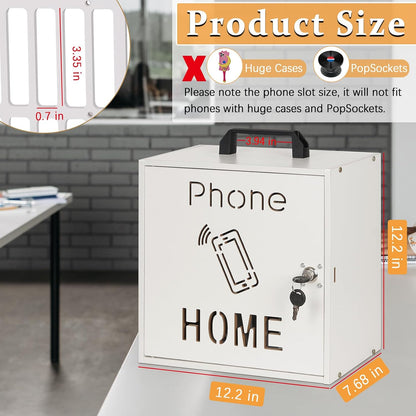 36 Slots Cell Phone Holder Classroom, Wooden Phone Lock Box