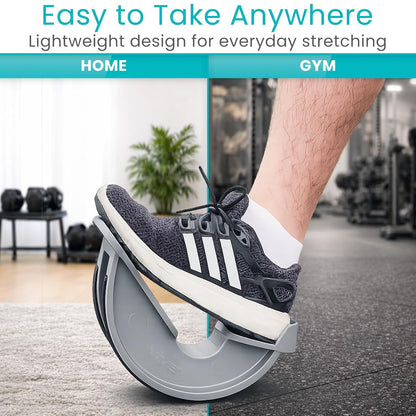 Vive Foot Rocker - Calf Stretcher for Achilles Tendinitis, Heel, Feet, Shin Splint, Plantar Fasciitis Pain Relief - Stretches Strained Leg Muscle - Ankle Wedge Stretch Improves Flexibility (Small)
