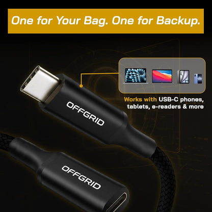OFFGRID USB Data Blocker, USB C Data Protection Adapter, Black