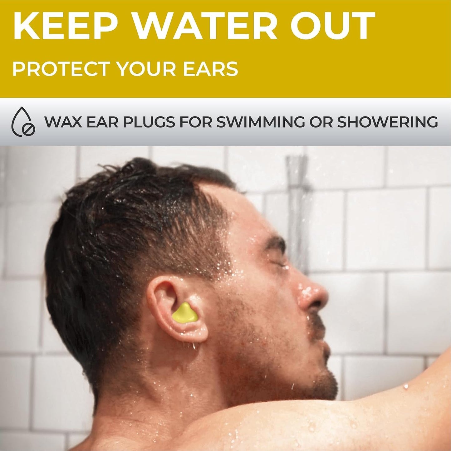 Peace&Quiet | PQ Wax Ear Plugs for Sleeping, Swimming - Soft Noise Cancelling Silicone Gel Wax Earplugs for Sleep and Swimmers, Sound Blocking Level of 32 Db, Color: Blue