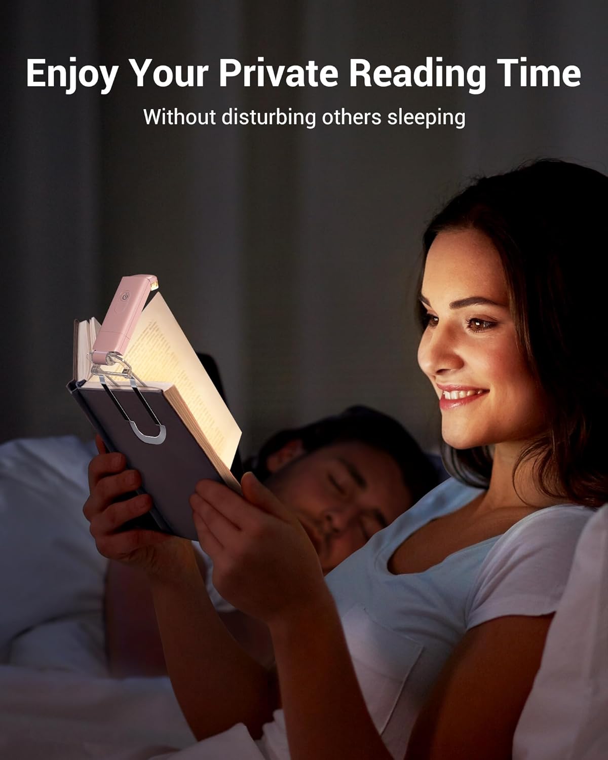 DEWENWILS USB Rechargeable Book Light for Reading in Bed, LED Book Reading Lights with Clip, Perfect for Bookworms, Kids, Warm White, Brightness Adjustable (Blue)
