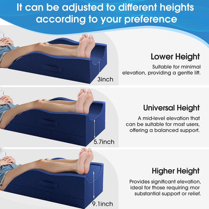 TranquilRelax Leg Elevation Pillows for After Surgery, Wedge Pillow, Grey