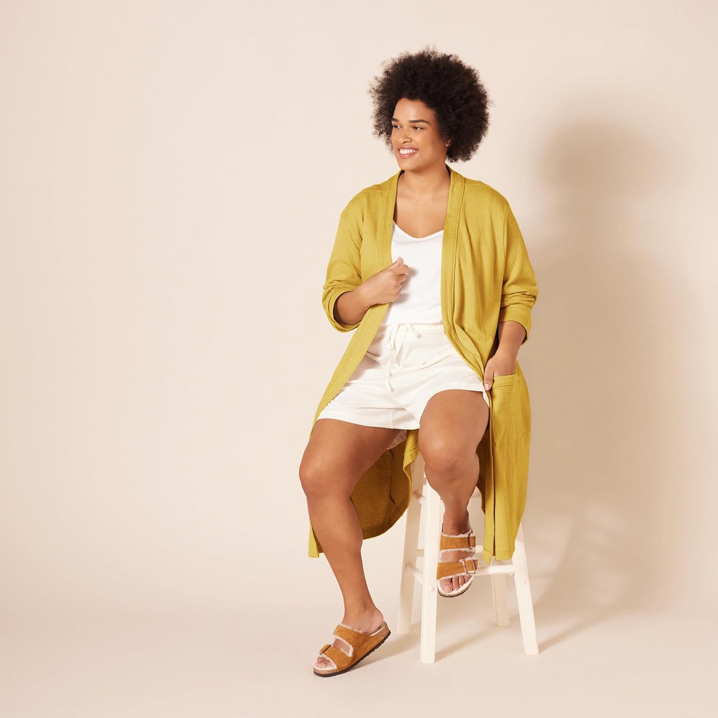 Amazon Essentials Women's Lightweight Waffle Full-Length Bath Robe (Available in Plus Size)
