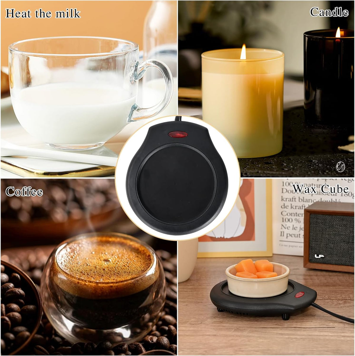 ASAWASA Candle Warmer for Large Jar, Coffee Mug Warmers