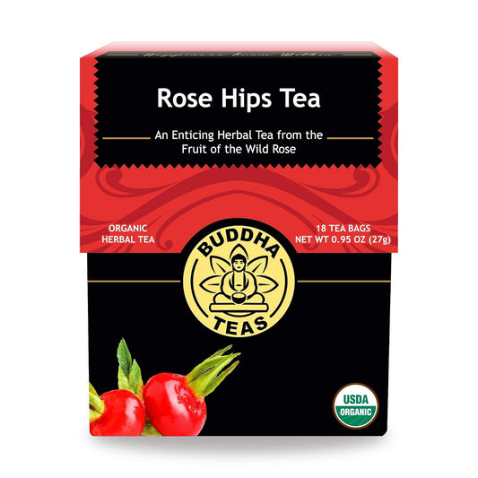 Buddha Teas Organic Rose Hips Tea - Herbal Tea, Caffeine Free