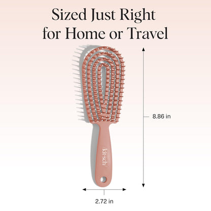 Kitsch Hair Brush Detangler – Flexi Flow Hair Brush for Women, Men & Kids | Detangling Brushes for Curly Hair with Bendable Frame, Bounce Curl Defining Brush for Wet or Dry Strands - Soft Violet