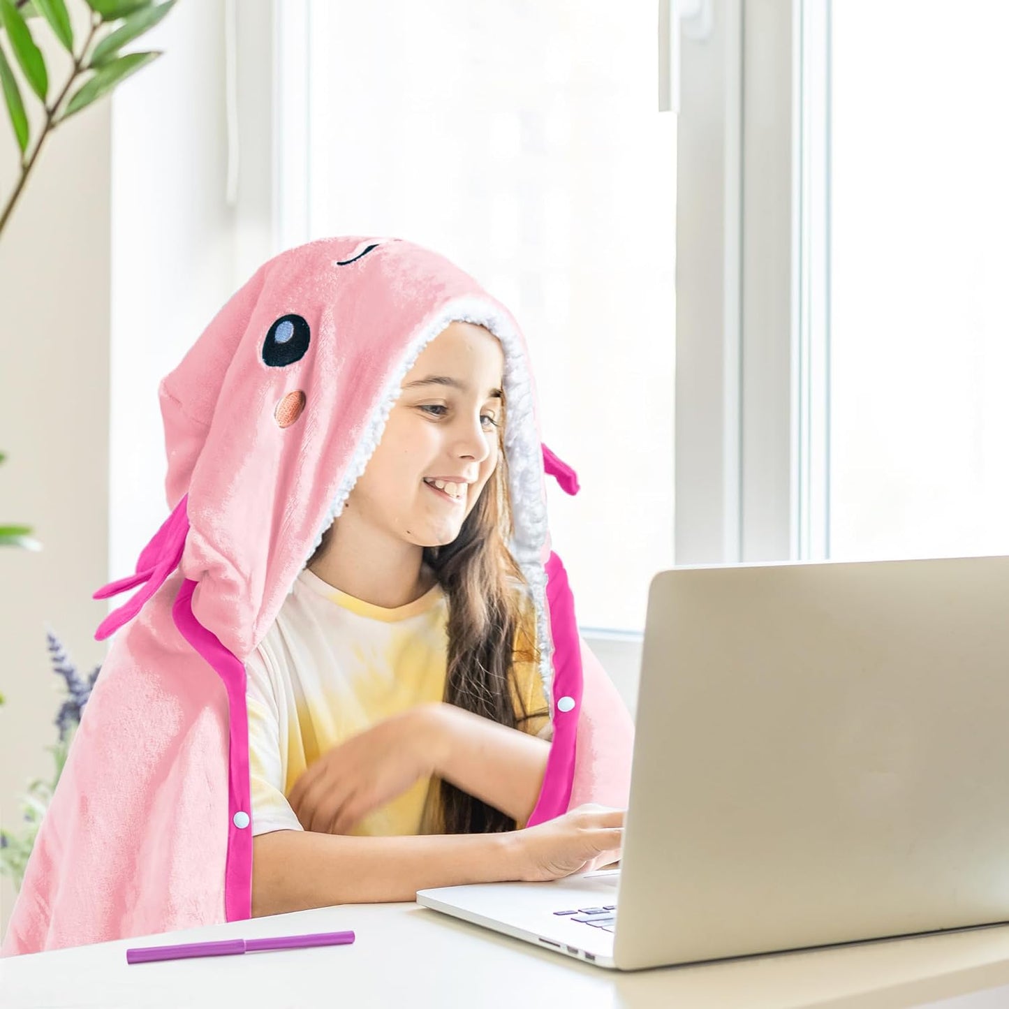 Penguin Wearable Hooded Blanket for Adults – Super Soft Warm Cozy Plush Flannel Fleece & Sherpa Hoodie Throw Cloak Wrap - Penguin Gifts for Women Adults Girls and Kids