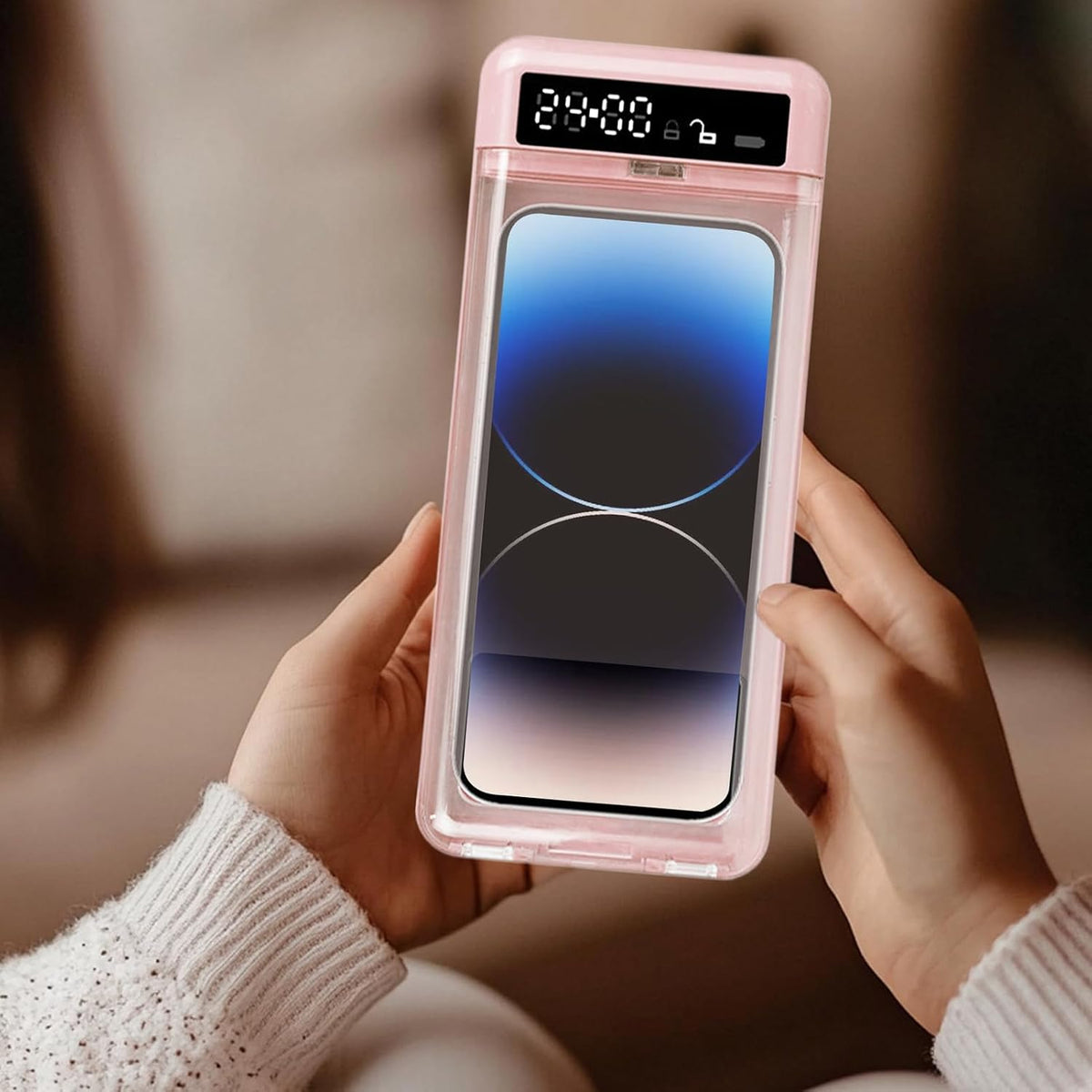 Phone Lock Box with Timer Portable Transparent Timer Lock Box