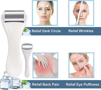 Ice Roller for Face and Eyes - 2PCS Facial Relief Eye Puffiness Massager