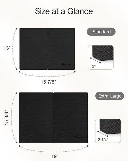 StrongTek 2-in-1 Non-Slip Balance Pad - High-Density Foam Cushion, Supportive Exercise Mat & Knee Pad for Core Training, Yoga, Pilates, Physical Therapy, Stability Training, Stretching, and Rehab