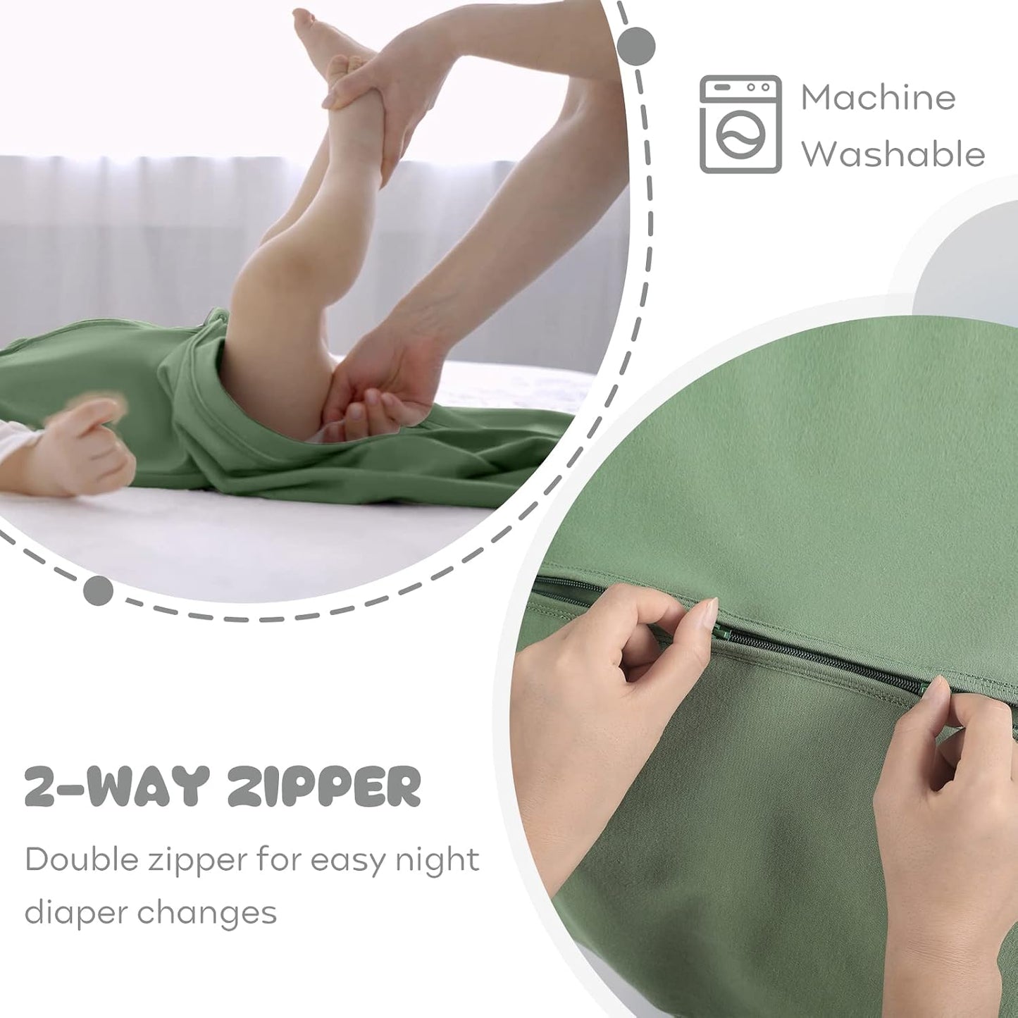 Yoofoss Baby Sleep Sack Baby Wearable Blanket 100% Cotton 2-Way Zipper Toddler Sleeping Sack