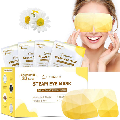 16Packs Steam Eye Mask, Heated Eye Mask for Sleeping, Warm Compress for Eyes, Self Heating Disposal Steam Mask for Home Sleep, Office, Spa, Travel Essentials Mothers Day Gifts (Unscented)