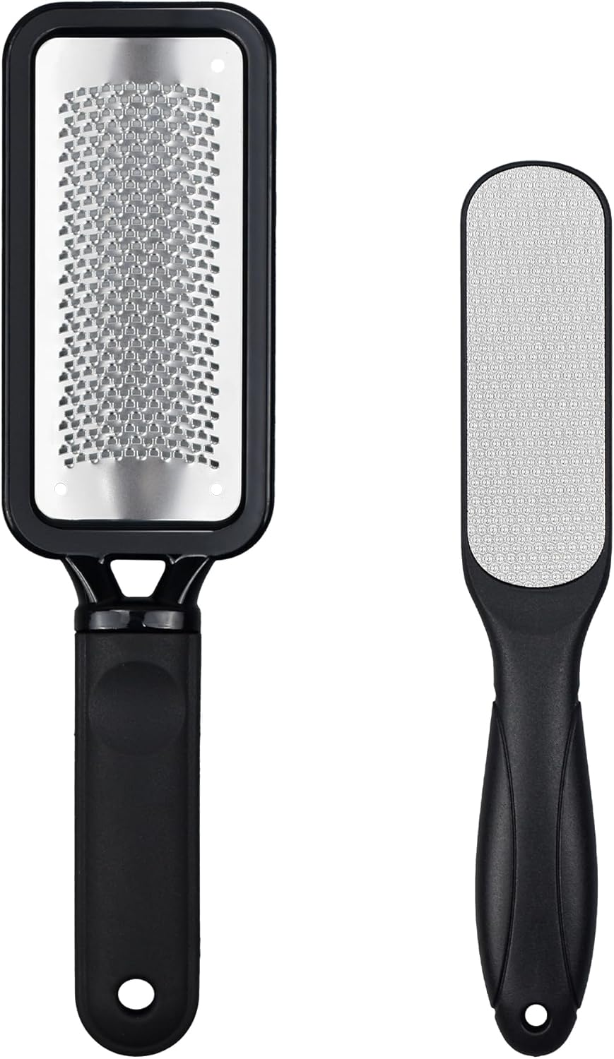 Foot Rasp Foot File, 2 Pcs Stainless Steel Pedicure Callus Remover for Feet, Professional Foot Care Tools for Pedicure to Removes Hard Skin Corns for Dry and Wet Feet