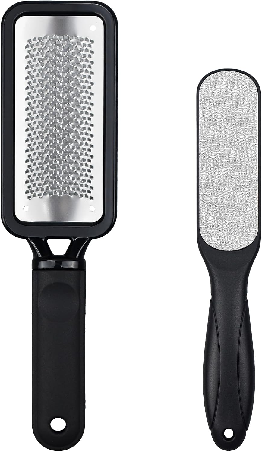 Foot Rasp Foot File, 2 Pcs Stainless Steel Pedicure Callus Remover for Feet, Professional Foot Care Tools for Pedicure to Removes Hard Skin Corns for Dry and Wet Feet