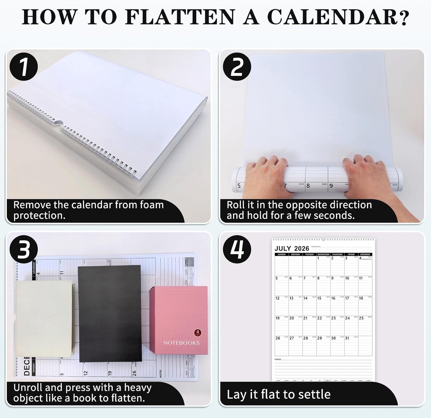 Large Wall Calendar 2026-2027, 18-Month Wall Calendar from July 2026 to December 2027, 15" x 22" 2026 Wall Calendar with Spacious Blocks, Julian Dates, Habit Tracker & Full-Year Reference for Home Office School Colorful