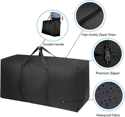 Extra Large Moving Bags with Strong Zippers & Carrying Handles, Storage Bags Storage Totes for Clothes, Moving Supplies, Space Saving Oversized Storage Bag Organizer for Moving, Traveling