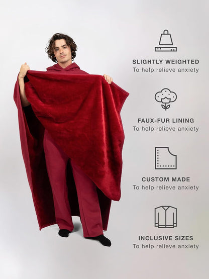 FREE THE SHEEP Eden Hoodie – Oversized Weighted Hoodie Cloak with Ultra-Soft Faux Fur Liner