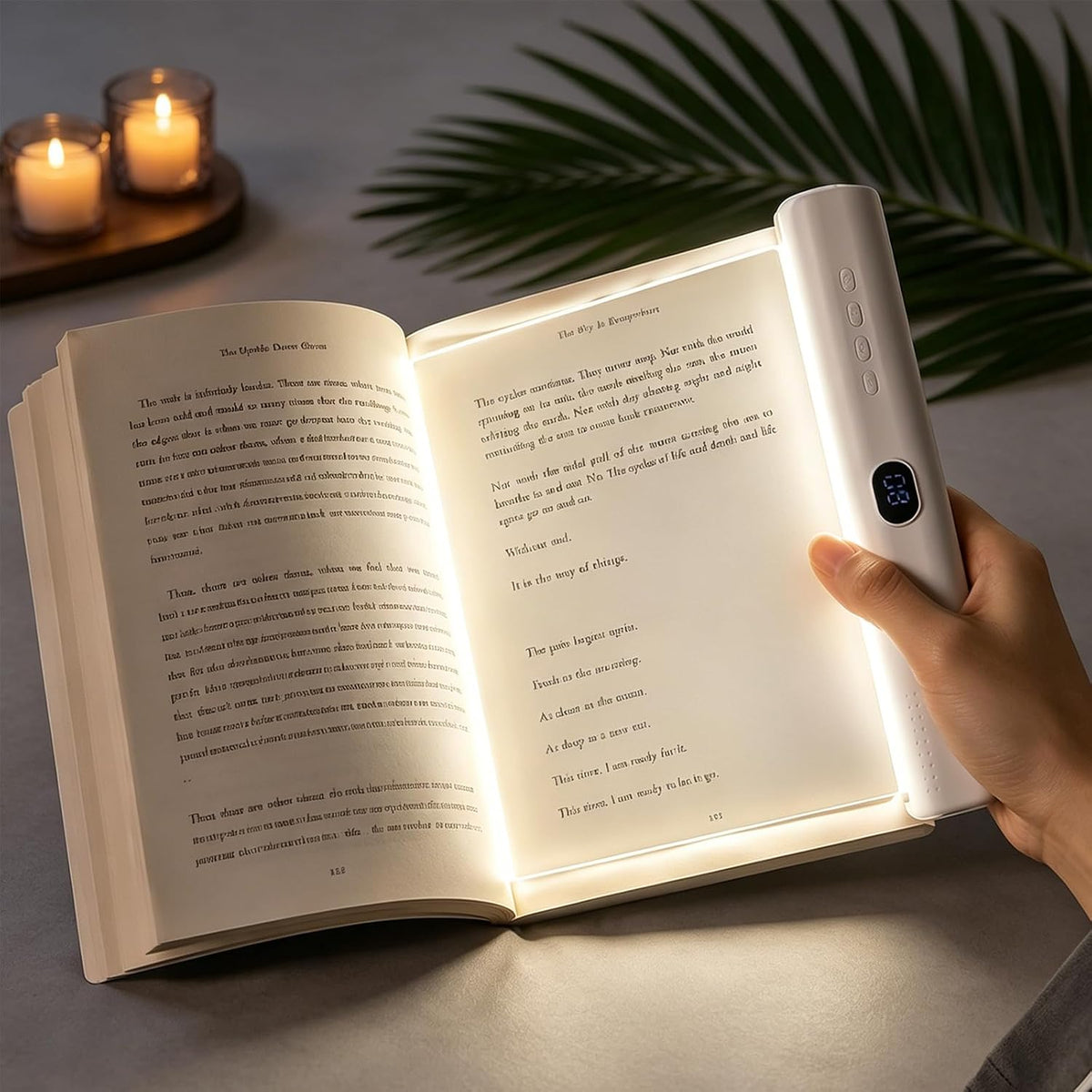 LED Book Light Upgrade, 3 Color Temperatures & Stepless Dimming, USB Rechargeable Reading Light with Timer for Night Reading, Bookish Gifts for Book Lovers (Black)