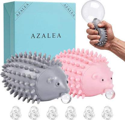 AZALEA Bubble Blowing Squishy Hedgehog Squeeze Toys, 2 Pack Bubble Squishy
