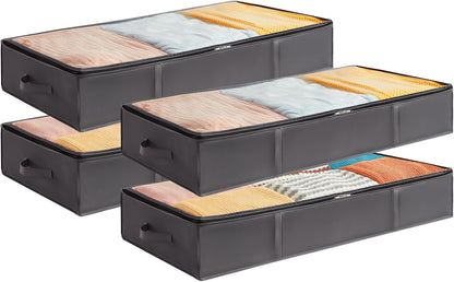 Lifewit 95L Under Bed Storage Container, Blanket Organizer, Gray