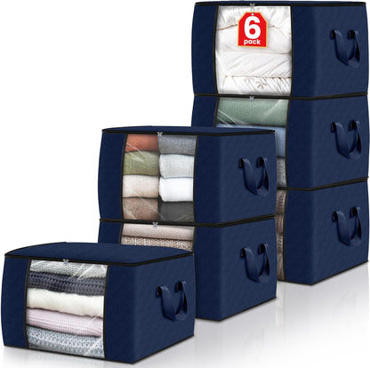 Fab totes Storage Bags for Clothes Blanket Storage Bins with Lids