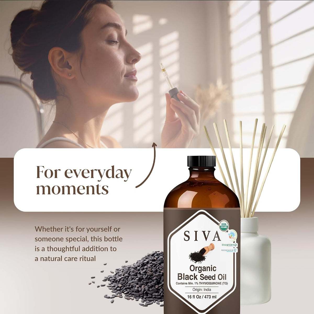 Siva Lavender Essential Oil, Huge Bottle, Large Size, 16 Fl Oz (473 ml)