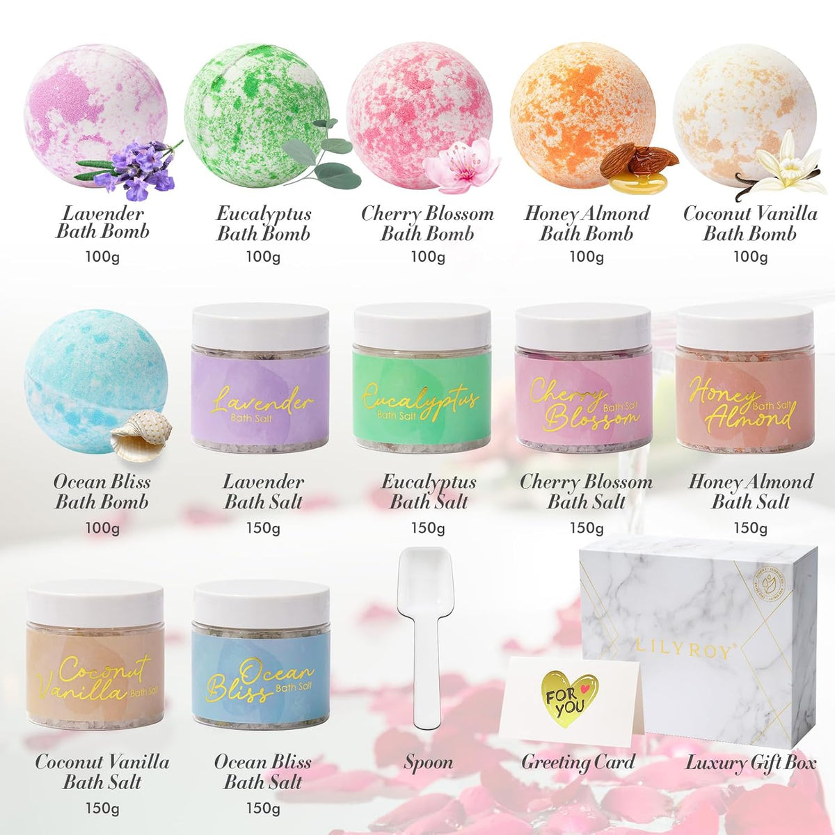 Gifts for Women & Men, Birthday Gifts - 15 Pcs Luxurious Spa Gift Set