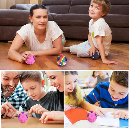 UOOEFUN Small Fidget Toys,12 Sided Fidget Toys,Mini Cube Toys Relief Stress,Autism and Anxiety Depression Anti for Kids Adults Improve Focus (Grey)