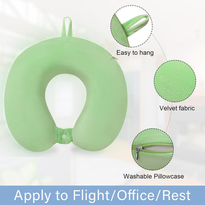 Neck Pillows for Sleeping Travel Pink Travel Pillow Comfortable U Shape Memory Foam Pillows Neck and Head Support Portable Travel Neck Pillow Suitable for Planes, Trains, Self-Driving Cars