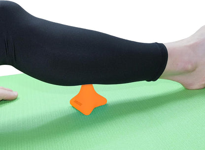 Manual Trigger Point Massage Tool. Small Massager Ball for Deep Tissue Myofascial Release Physical Therapy Foot Plantar Fasciitis Pain Relief Muscle Knot Psoas Hip Flexor Iliacus Release 3×2.6″(Blue)