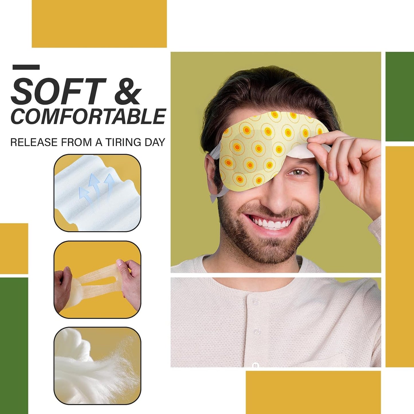 16 Packs Steam Eye Mask,Warm Eye Compress for Dry Eyes Sleep Mask,Hot Auto Heated Eye Masks Relaxing Items for Women Moist Heat for Eyes Soothing Eye Fatigue,Disposable EyeMask for SPA Essentials