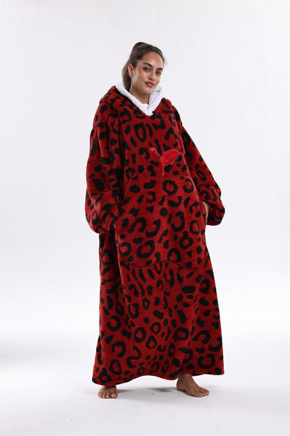 Capecage Blanket Hoodie, Long Hooded Blanket Sweatshirt as Birthday Gifts for Women Men, Long Wearable Blanket for Women Men.