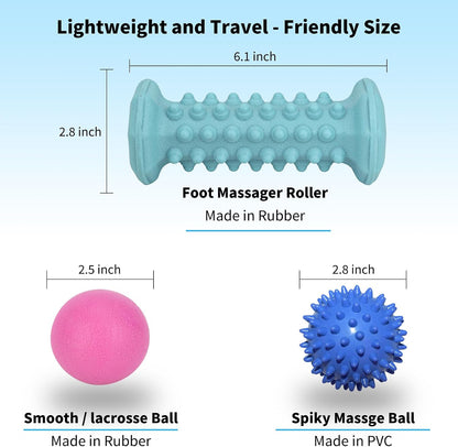 Foot Massager Roller Set for Plantar Fasciitis, Arch and Heel Pain Relief