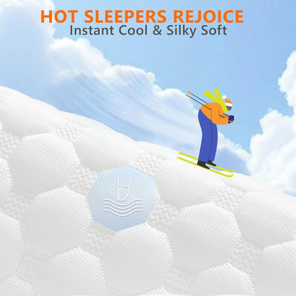 UYWO Cooling Pillows Queen Size Set of 2, Adjustable Memory Foam Pillows