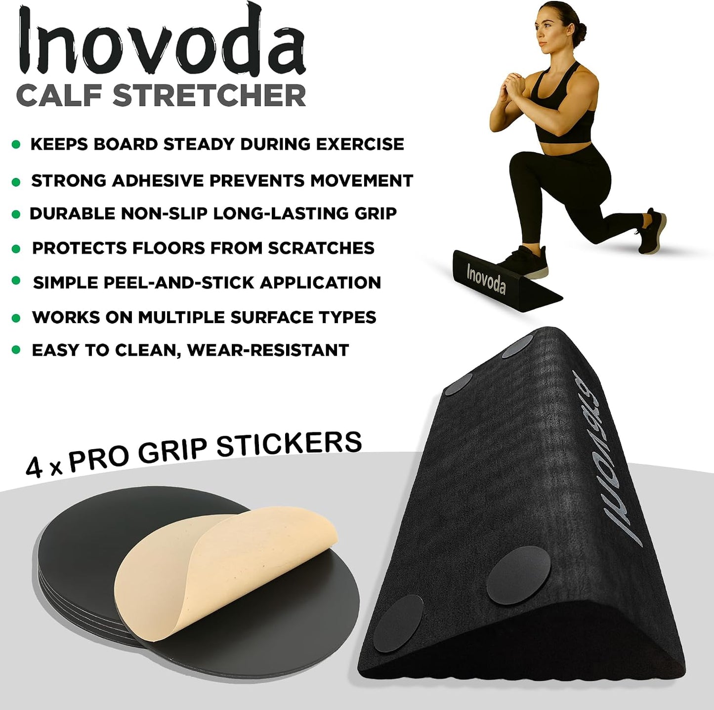 Calf Stretch Board I Slant Board For Calf Stretching & Calf Raise Block for Relief of Plantar Fasciitis, Achilles Tendonitis & Calf Tightness | Calf Stretcher with 5 Resistance Bands & Carry Bag I Ankle Balance Board & Ankle Exerciser Strengthener