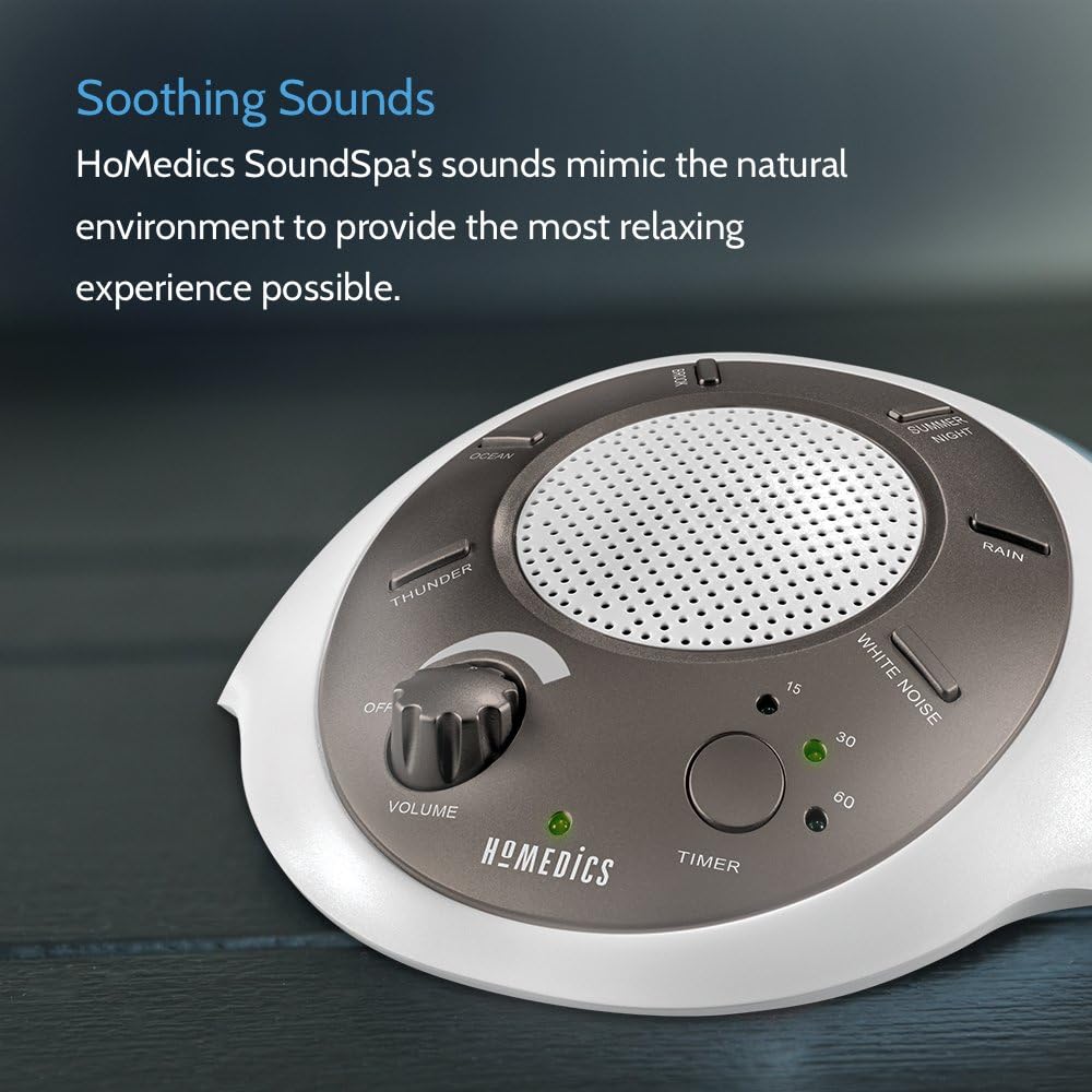 Homedics SoundSleep White Noise Sound Machine, Blue