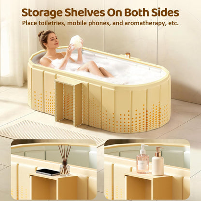 Expandable Bathtub Tray, Foldable Bath Tray for Tub, Acrylic Bath Table Trays Storage Rack, Bath Tub Tray for Bathtub & Bathroom Accessories (Transparent Bathtub Tray, 22"L x 7.8"W x 1.7"H)