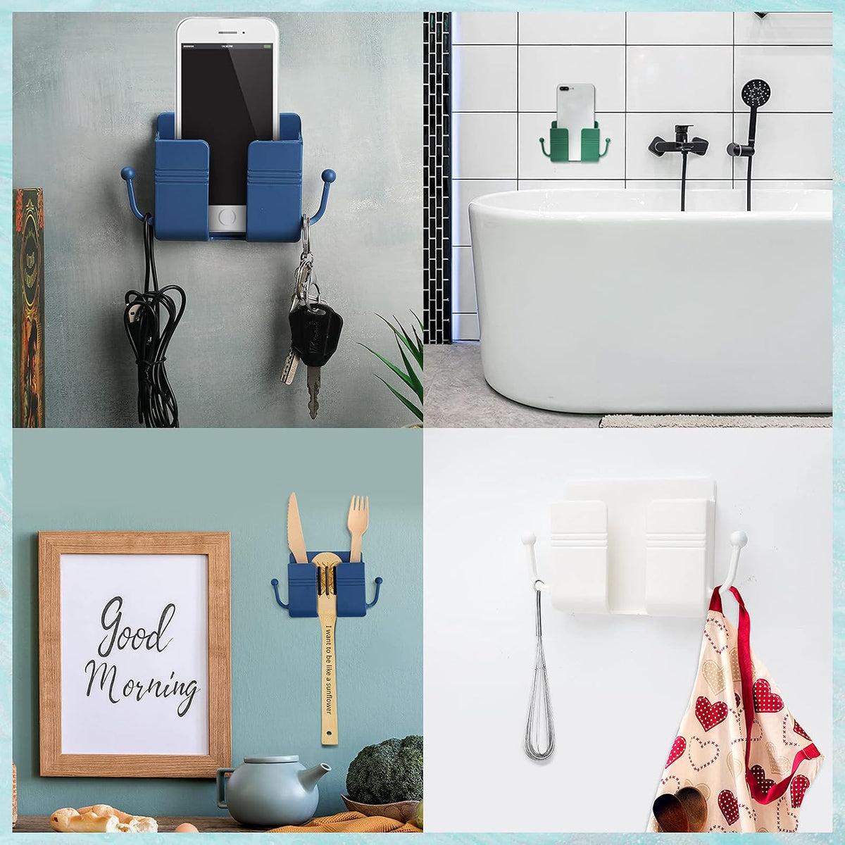Jetec Wall Mounted Phone Holder, Multicolor