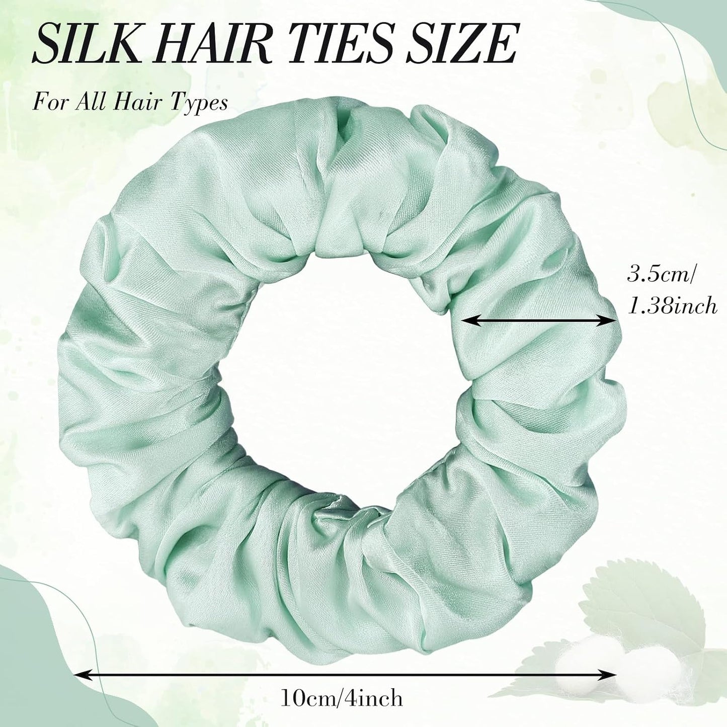 4 Pack 100% Mulberry Silk Scrunchies for Hair Sleep, No Damag Frizz Control Stylish Silk Hair Scrunchies Small Gifts for Women