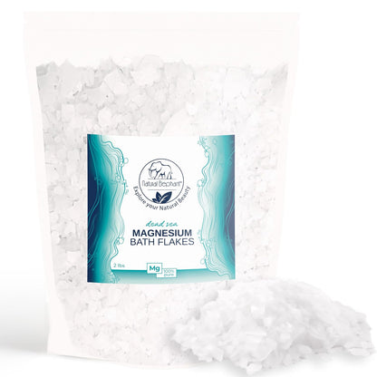 Natural Elephant Dead Sea Magnesium Bath Flakes | 10 lb (Pack of 2 5lb Bags) | Pure Magnesium Chloride Soak for Body and Foot | Ideal for a Soothing Bath Experience | Alternative to Epsom Salt